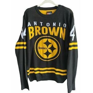 Pittsburgh Steelers Mens Sweater Antonio Brown #84‎ Size Large